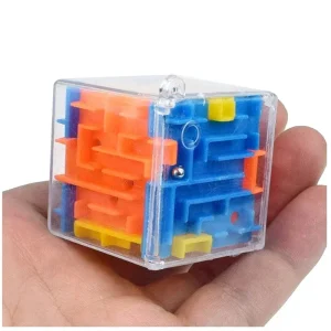 3D Maze Cube Transparent Puzzle Toy